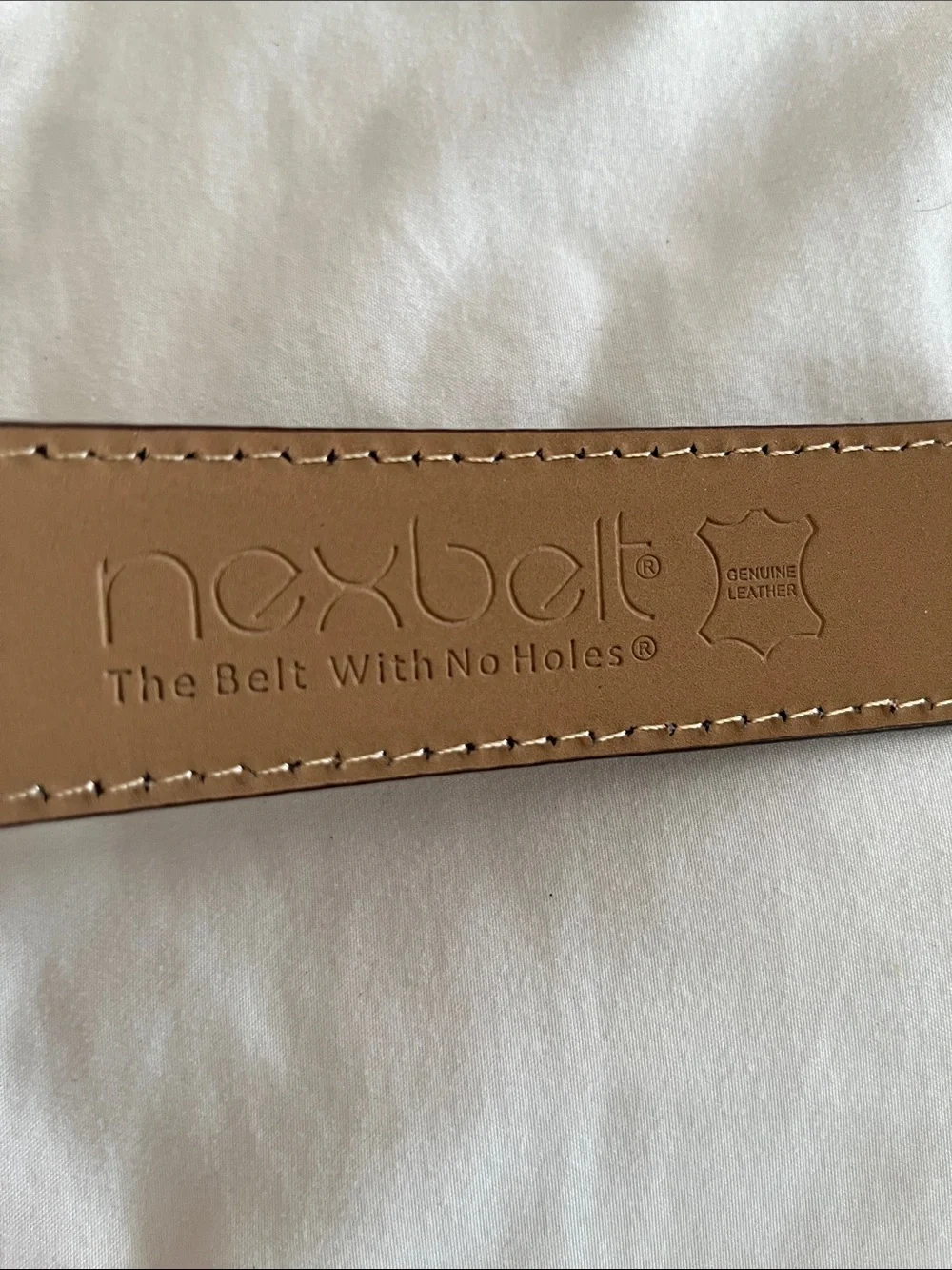 Nextbelt men’s Go-in pebble ratchet belt cognac textured leather metal buckle